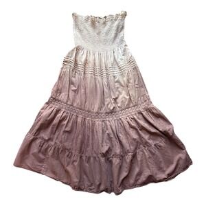 Speed control New York  Ombre Smocked Tiered Dress Boho Beach Vacation Size L